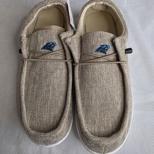 FOCO Men's NFL Team Logo Lightweight Loafers Carolina Panthers Size L 11/12 NWT